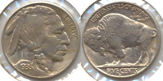 1936-S Buffalo Nickel MS-60