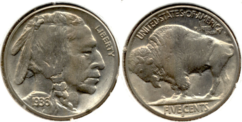 1936-S Buffalo Nickel MS-63