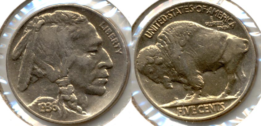 1936 Buffalo Nickel AU-50 b