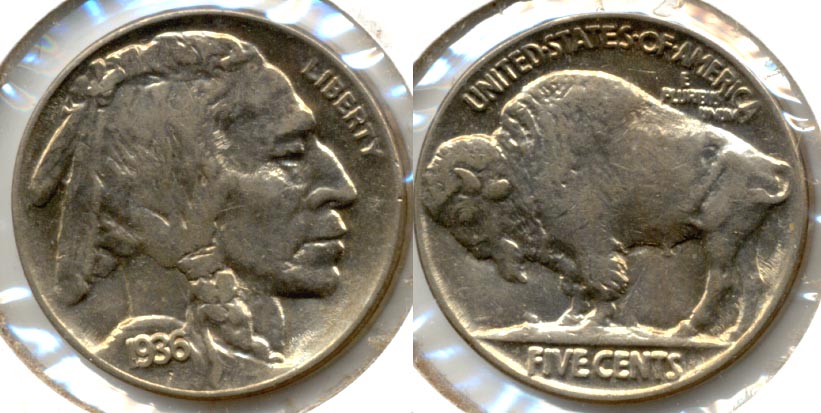 1936 Buffalo Nickel AU-50 c