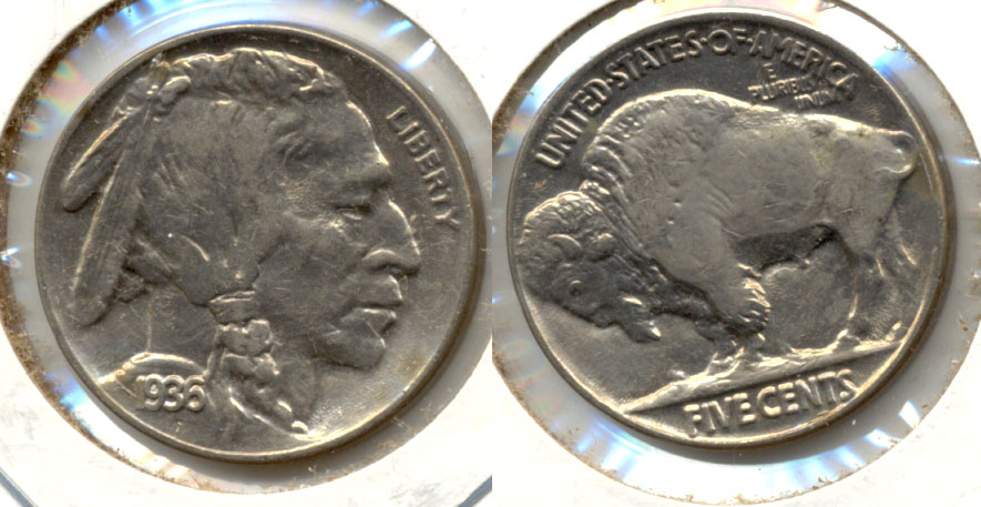 1936 Buffalo Nickel AU-50 e