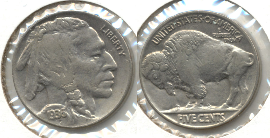 1936 Buffalo Nickel AU-50 j