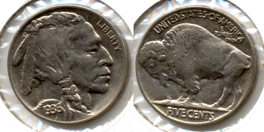 1936 Buffalo Nickel AU-50 l