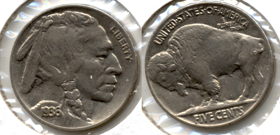 1936 Buffalo Nickel AU-50 o