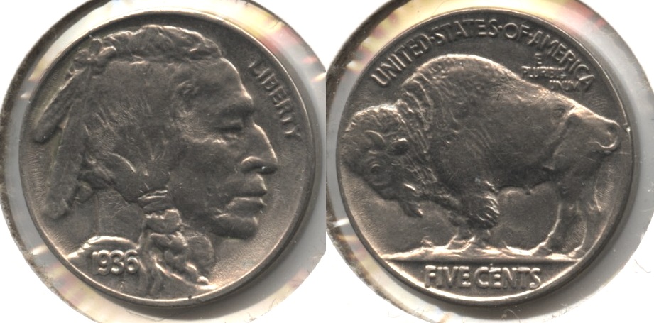 1936 Buffalo Nickel AU-50 #q