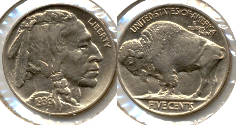 1936 Buffalo Nickel AU-55 d