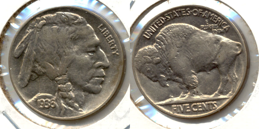 1936 Buffalo Nickel AU-55 i