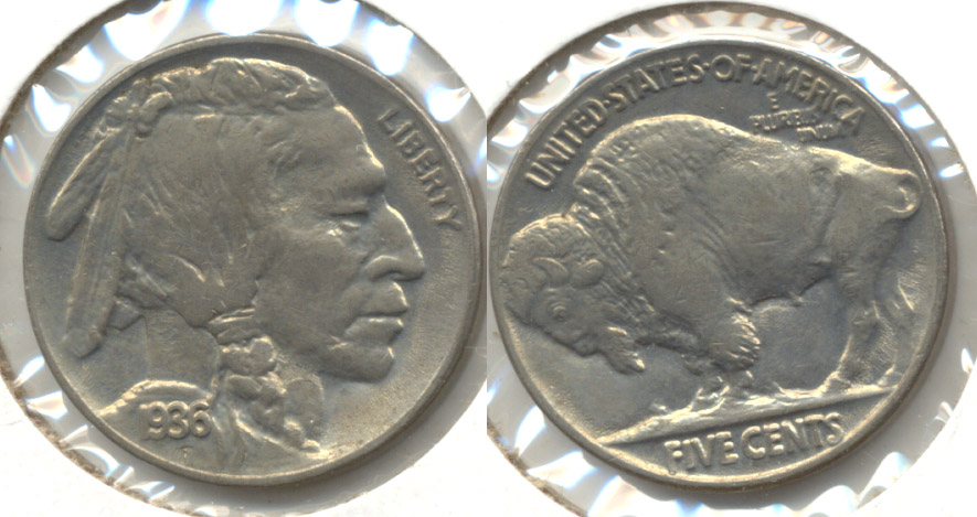 1936 Buffalo Nickel AU-55 k