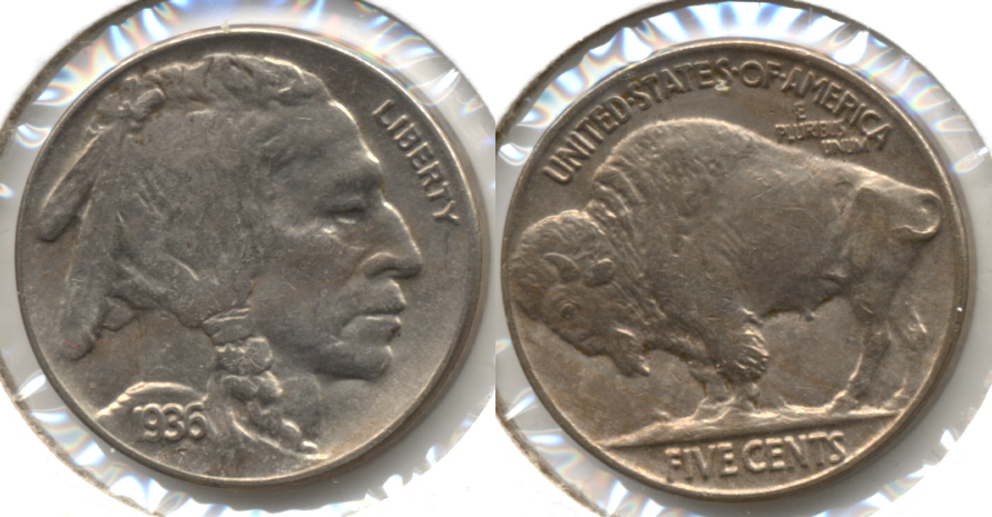 1936 Buffalo Nickel AU-55 l