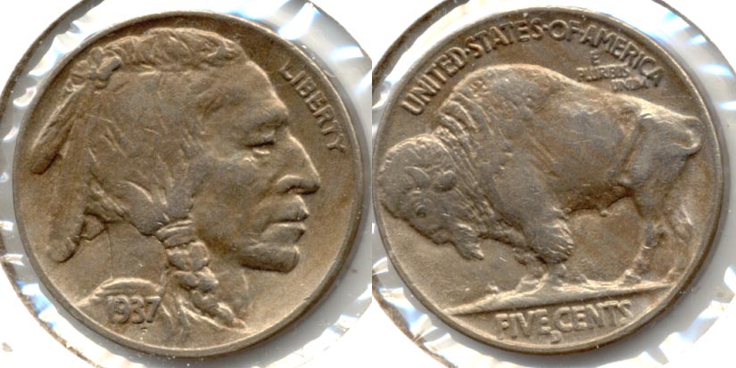 1937-D Buffalo Nickel AU-50