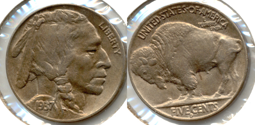 1937-D Buffalo Nickel AU-50 d