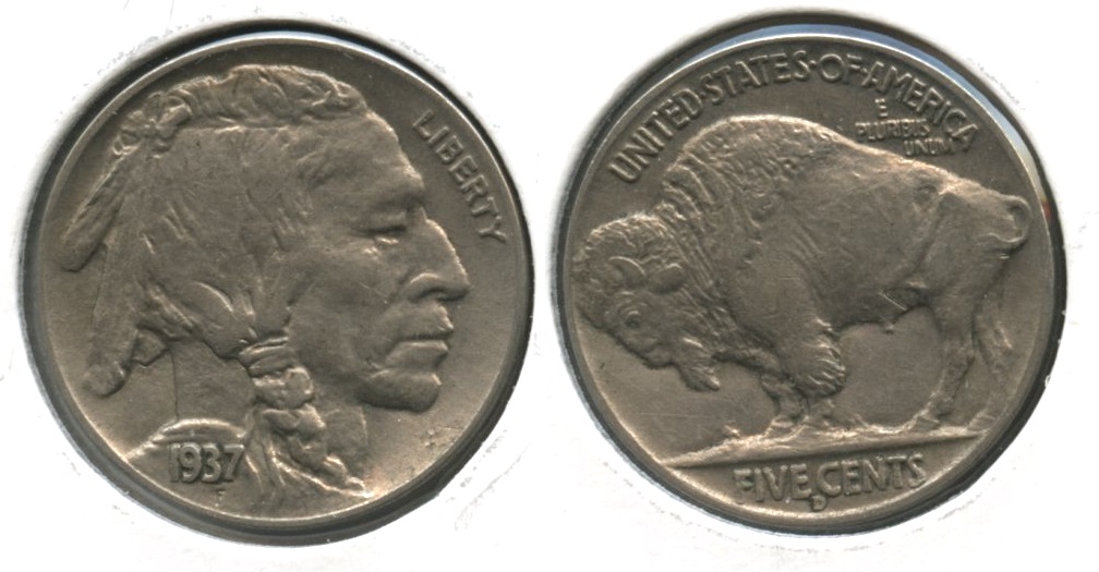 1937-D Buffalo Nickel AU-50 #l