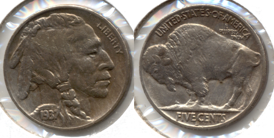 1937-S Buffalo Nickel AU-50 b