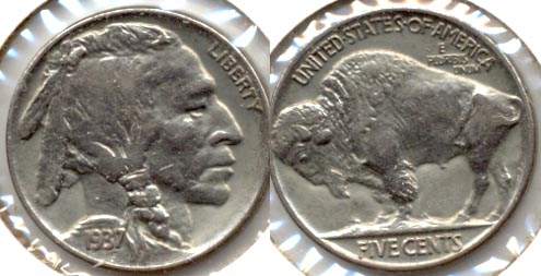 1937 Buffalo Nickel AU-50 a