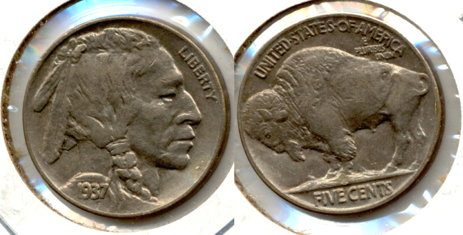 1937 Buffalo Nickel AU-50 af