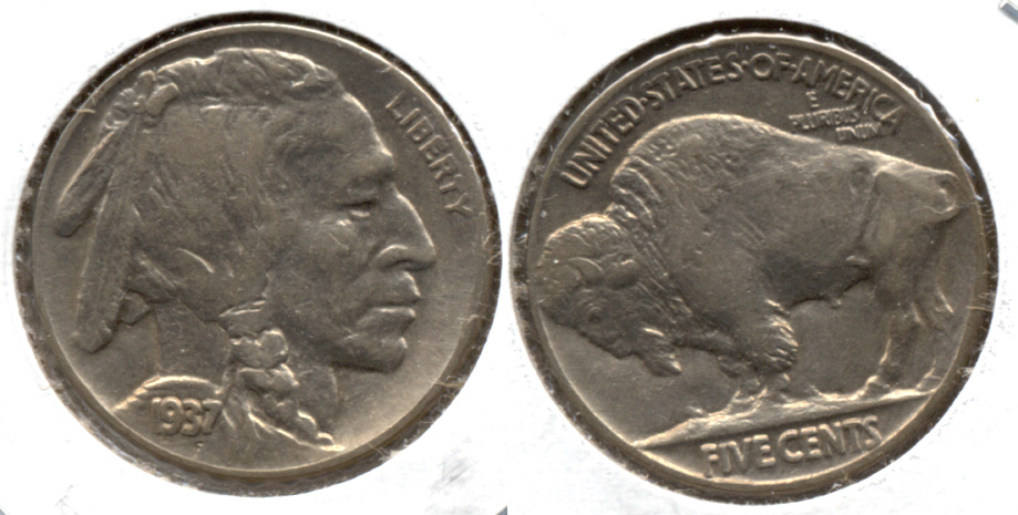 1937 Buffalo Nickel AU-50 ap