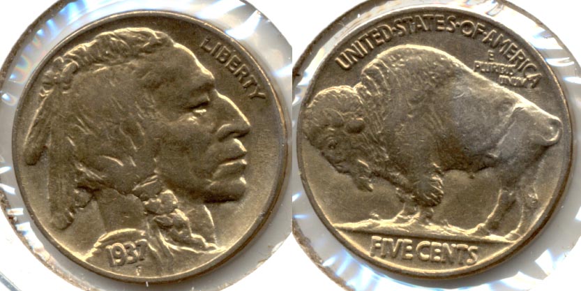 1937 Buffalo Nickel AU-50 p