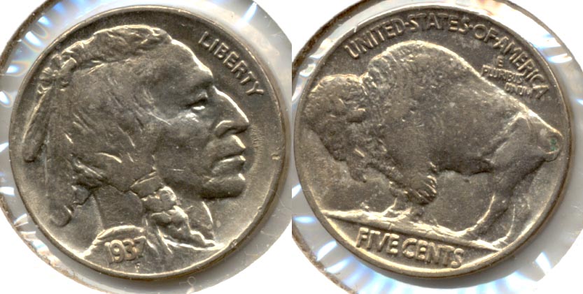 1937 Buffalo Nickel AU-53