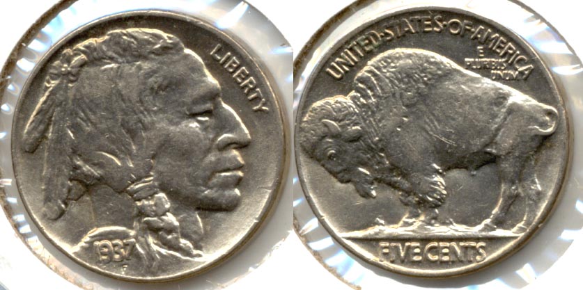 1937 Buffalo Nickel AU-53 c