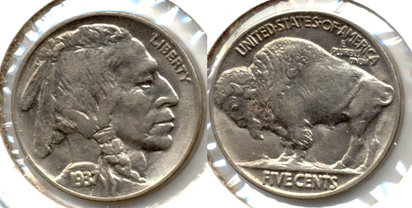 1937 Buffalo Nickel AU-53 d