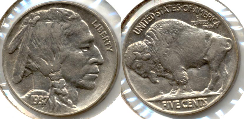 1937 Buffalo Nickel AU-53 e