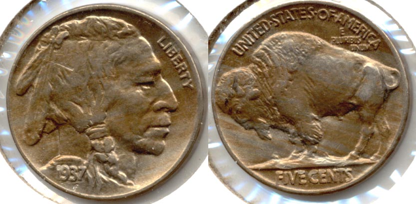 1937 Buffalo Nickel AU-55 e