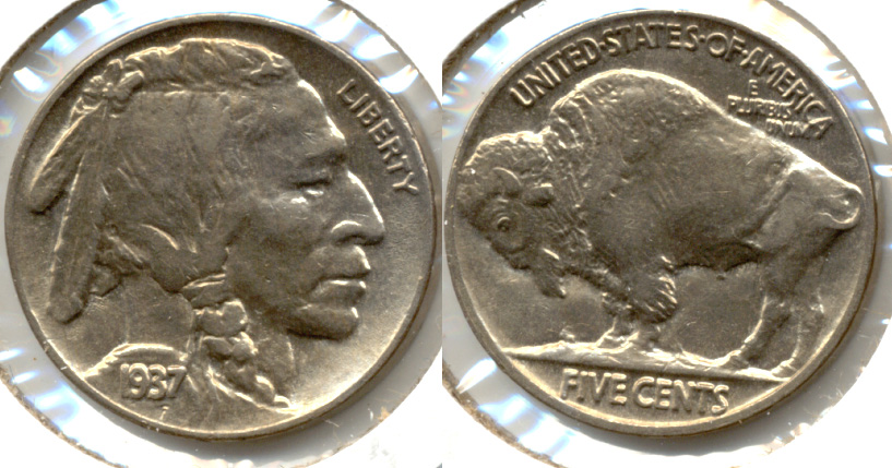 1937 Buffalo Nickel AU-55 l