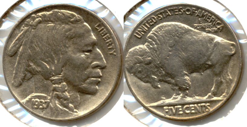1937 Buffalo Nickel AU-55 m