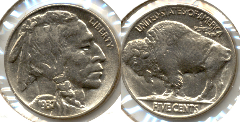 1937 Buffalo Nickel AU-58