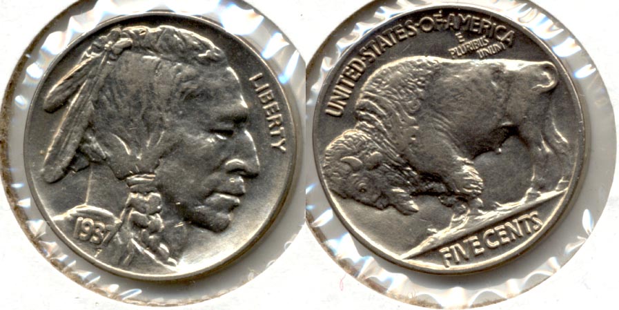 1937 Buffalo Nickel AU-58 s