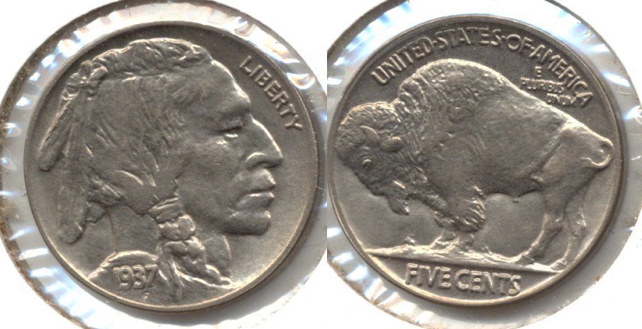 1937 Buffalo Nickel MS-63 e