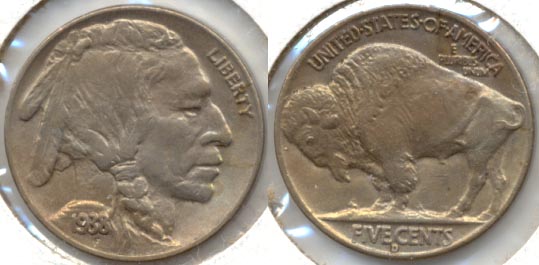 1938-D Buffalo Nickel AU-50