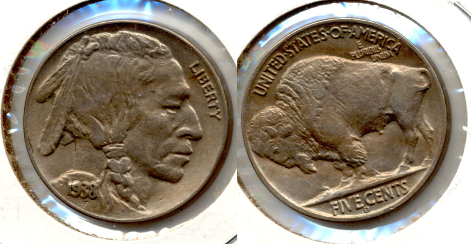 1938-D Buffalo Nickel AU-50 d