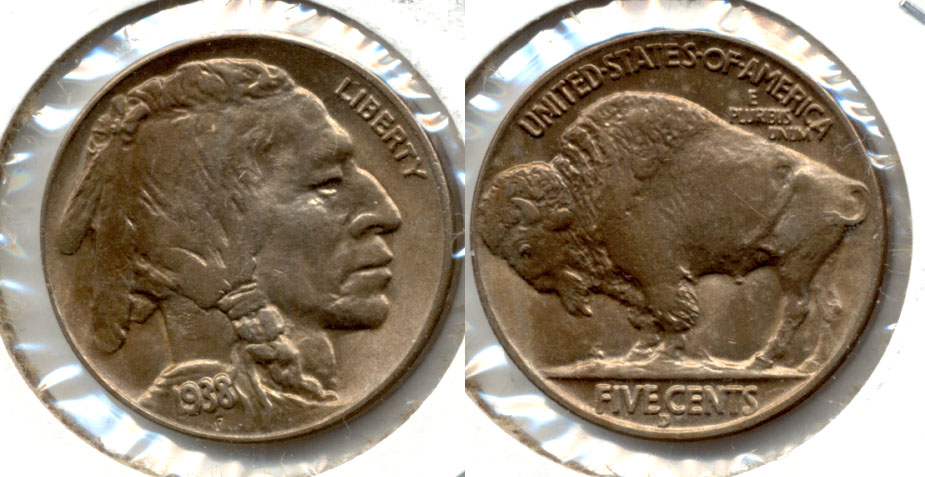 1938-D Buffalo Nickel AU-55 a
