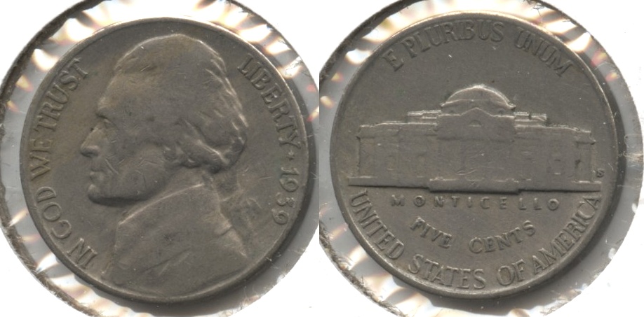1939-S Jefferson Nickel VG-8