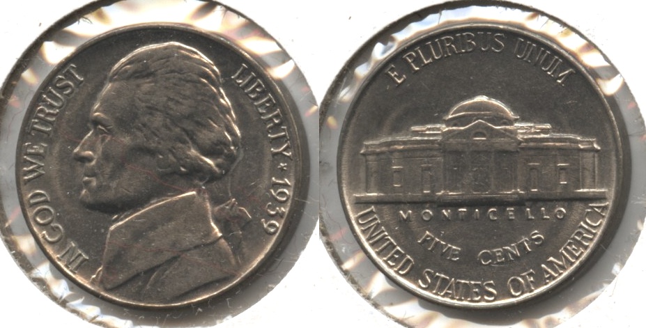 1939 Jefferson Nickel AU-50