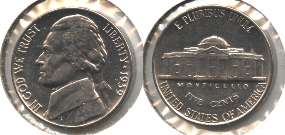 1939 Jefferson Nickel AU-55