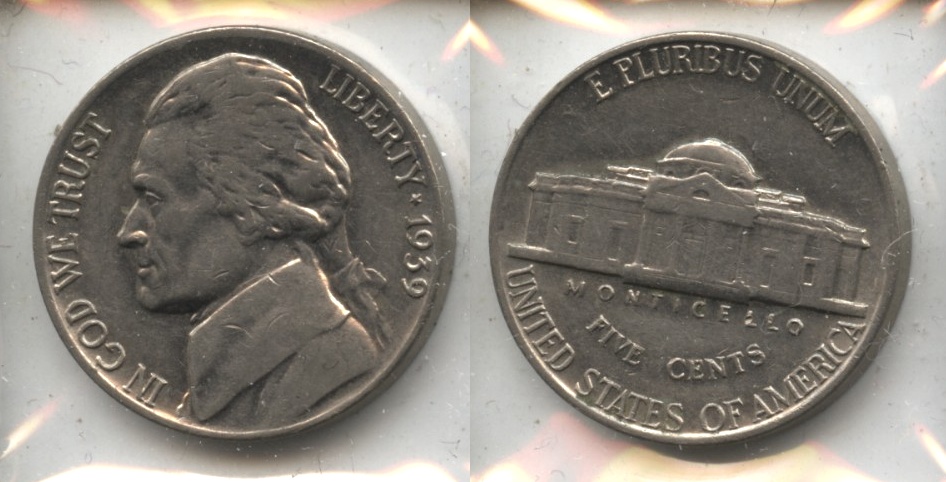 1939 Jefferson Nickel EF-40