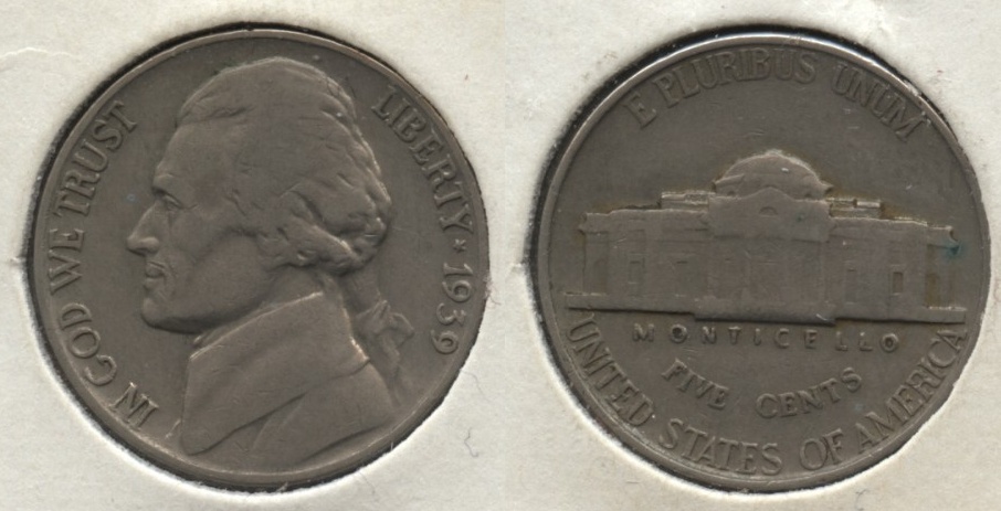 1939 Jefferson Nickel Fine-12