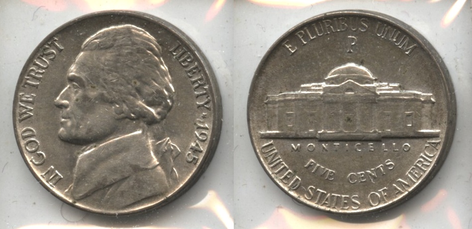 1945-P Jefferson Silver War Nickel EF-40