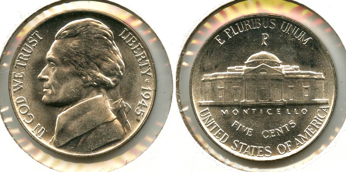 1945-P Jefferson Silver War Nickel Mint State #o