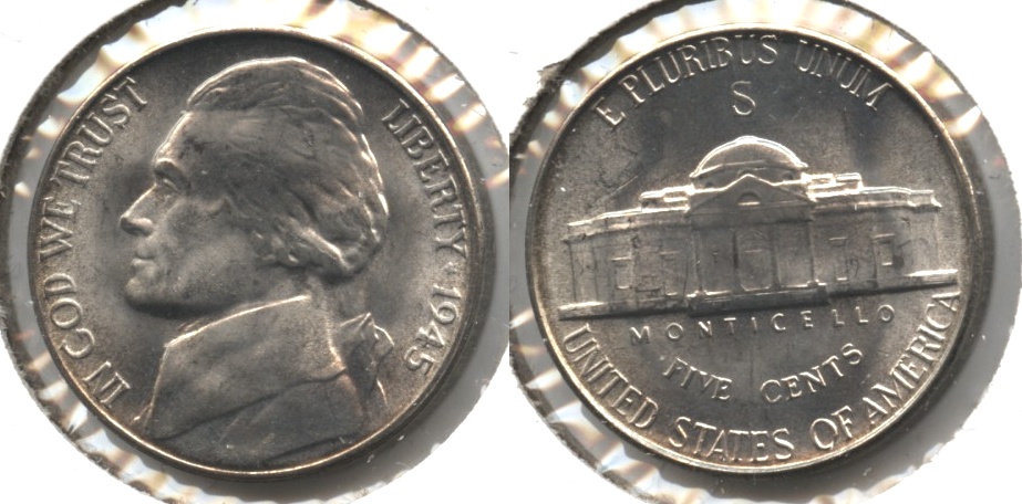 1945-S Jefferson Silver War Nickel Mint State