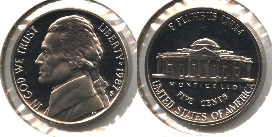 1987-S Jefferson Nickel Proof