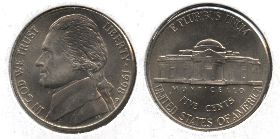 1998-P Jefferson Nickel Mint State
