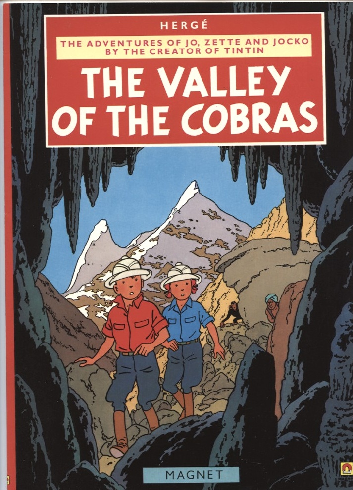 Adventures of Jo Zette and Jocko The Valley Of The Cobras by Herge Published 1986