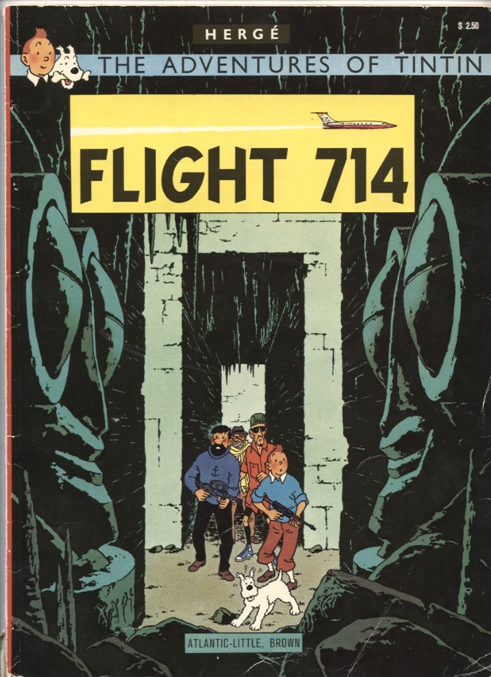 Adventures of Tintin Flight 714 by Herge Published 1975