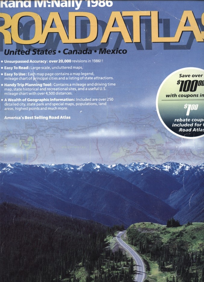 Road Atlas 1986 by Rand McNally Published 1986