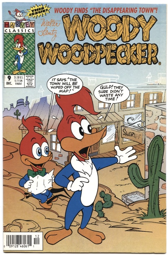 Woody Woodpecker Finds The Disappearing Town by Walter Lantz Published 1993