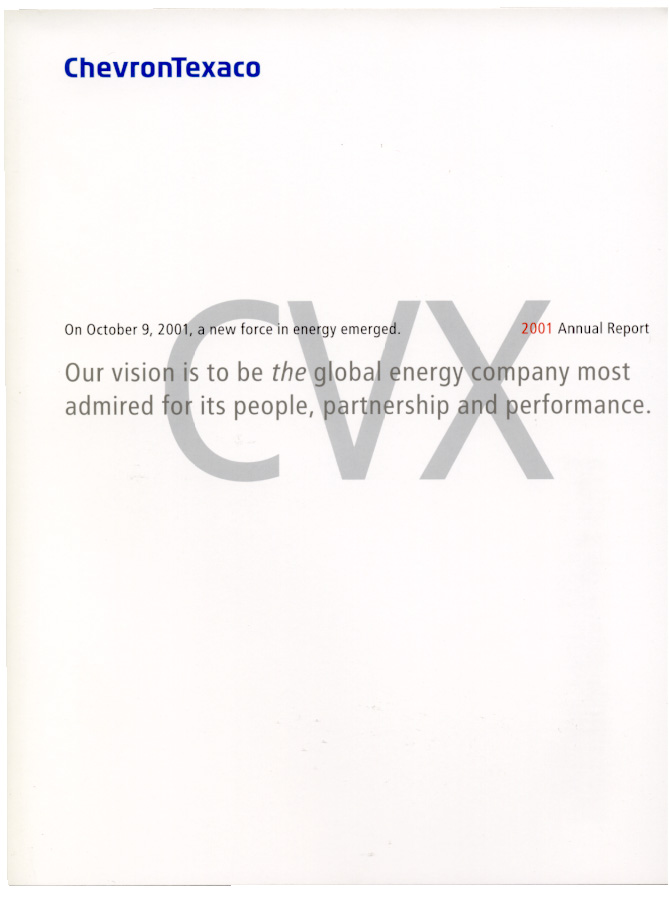 Chevron Texaco 2001 Annual Report