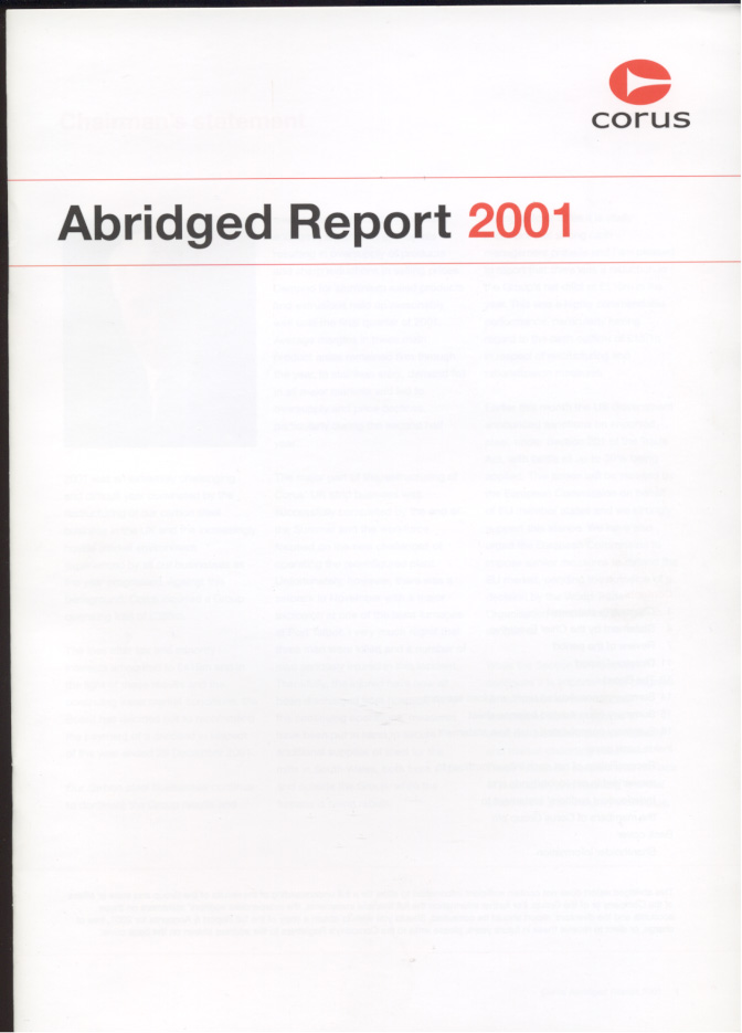 Corus 2001 Annual Report